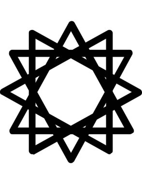 Siyah ve beyaz yıldızın vektör çizimi