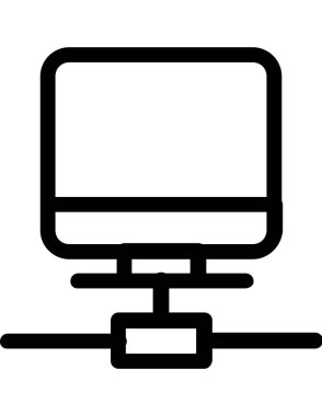 sunucu düz ikon vektör çizimi