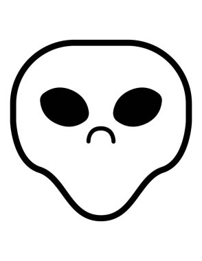 Uzaylı simgesi vektör illüstrasyonu