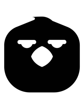 tavuk emoji yassı ikon vektör çizimi