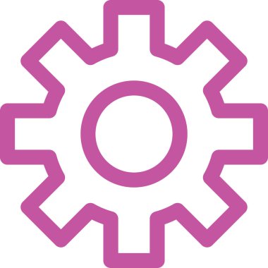 dişli çizgi vektör simgesi.