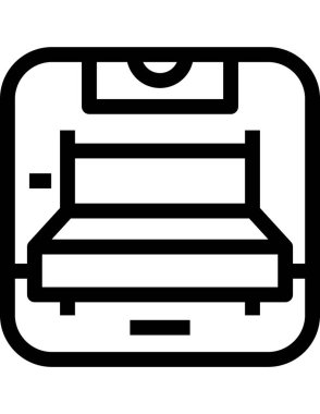 mobilya yassı ikon vektör illüstrasyonu