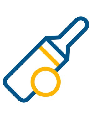 İlkel set ikonunun canı cehenneme. Kabartma şekli düz sembol, pembe renk, yuvarlak açılar, beyaz arkaplan