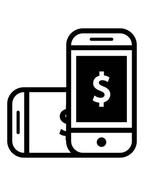 iki akıllı telefon simgesi vektör illüstrasyonu