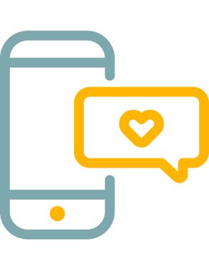 iletişim konsepti düz ikon vektör çizimi