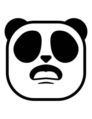 panda simgesi vektör illüstrasyonu