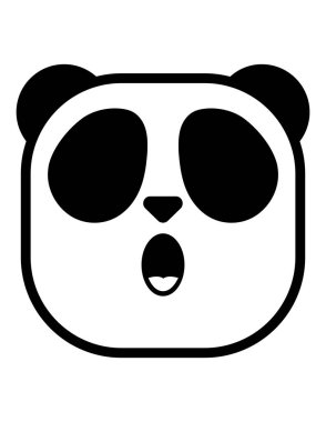 panda simgesi vektör illüstrasyonu