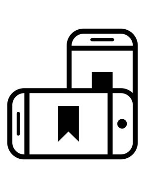 iki akıllı telefon simgesi vektör illüstrasyonu