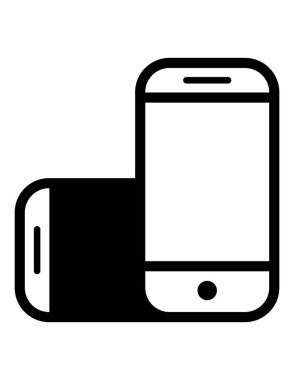iki akıllı telefon simgesi vektör illüstrasyonu