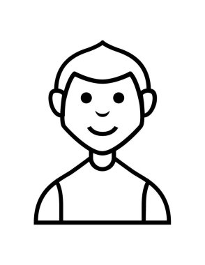 kişi düz ikon vektör illüstrasyonu