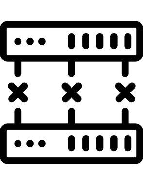 sunucu düz ikon vektör çizimi