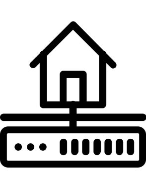 sunucu düz ikon vektör çizimi