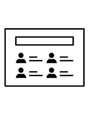 Sunum simgesi vektör illüstrasyonunun şablonu