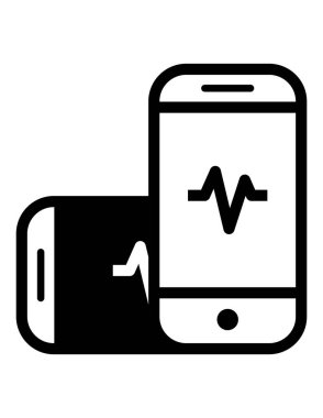 iki akıllı telefon simgesi vektör illüstrasyonu