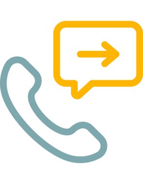 iletişim konsepti düz ikon vektör çizimi