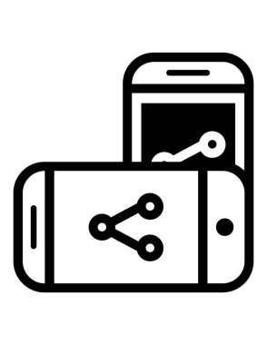 iki akıllı telefon simgesi vektör illüstrasyonu