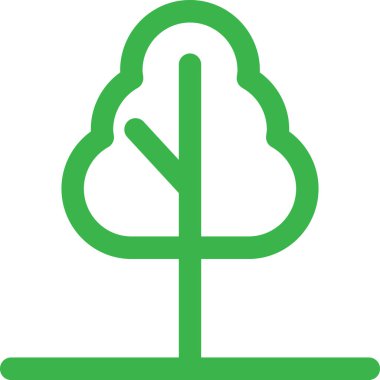 ağaç simgesi vektör illüstrasyonu