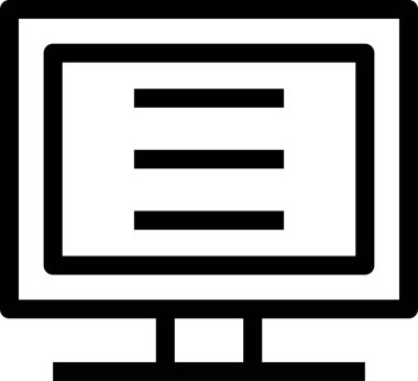 Düz ekran vektör resimlemesini izle