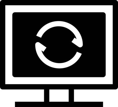 Düz ekran vektör resimlemesini izle