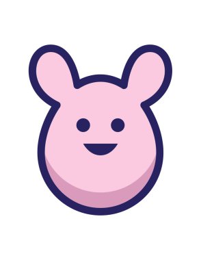 Paskalya yassı ikon vektör çizimi