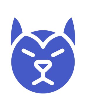 hayvan yassı ikon vektör illüstrasyonu