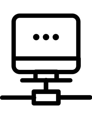 sunucu düz ikon vektör çizimi