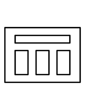 Sunum simgesi vektör illüstrasyonunun şablonu