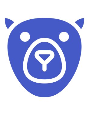 hayvan yassı ikon vektör illüstrasyonu