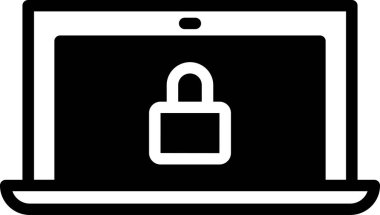 dizüstü bilgisayar düz ikon vektör çizimi