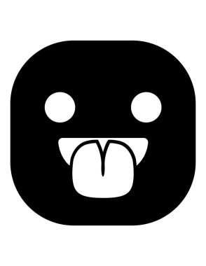 emoji düz ikon vektör çizimi