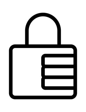 asma kilit ikon vektör çizimi