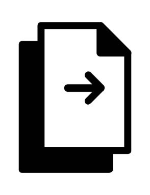 dosya belgesi düz simge vektör çizimi