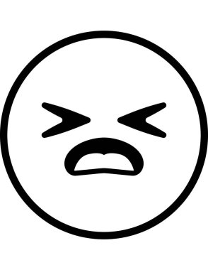 emoji düz ikon vektör çizimi