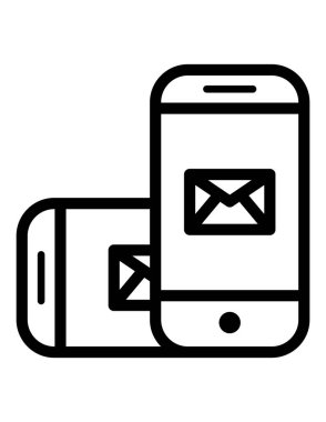 iki akıllı telefon simgesi vektör illüstrasyonu