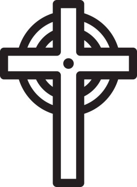 Paskalya yassı ikon vektör çizimi