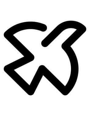 hayvan yassı ikon vektör illüstrasyonu