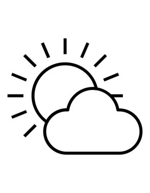 hava durumu web simgesi vektör illüstrasyonu