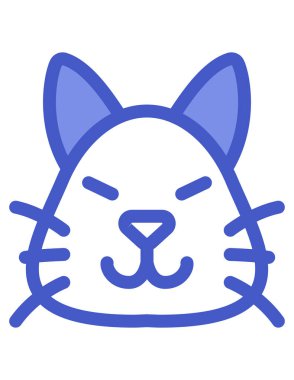 hayvan yassı ikon vektör illüstrasyonu