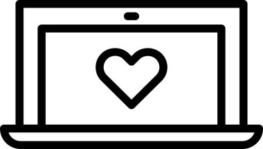 dizüstü bilgisayar düz ikon vektör çizimi