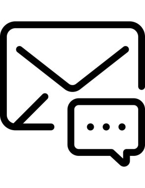 iletişim konsepti düz ikon vektör çizimi