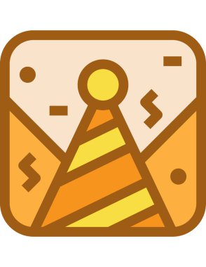 parti düz ikon vektör çizimi