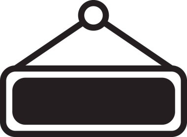 Otel ve inşaat hattı vektör simgesi.