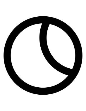 Tenis topu ikonu vektör illüstrasyonu