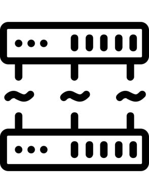 sunucu düz ikon vektör çizimi