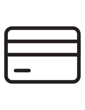 Kredi kartı ikonu. vektör illüstrasyonu