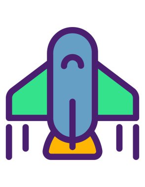 Bilim ve teknoloji çizgi vektör simgesi.