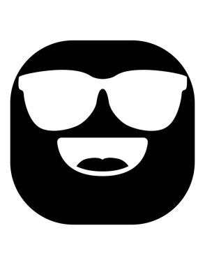 emoji düz ikon vektör çizimi