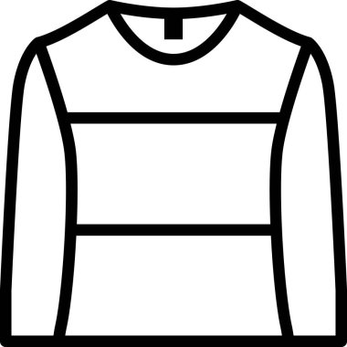 Uzun kollu düz simge vektör çizimi