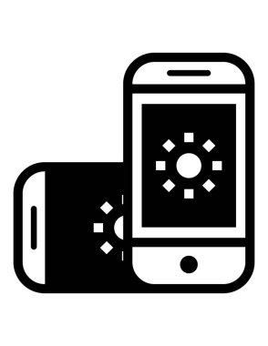 iki akıllı telefon simgesi vektör illüstrasyonu