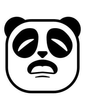 panda simgesi vektör illüstrasyonu